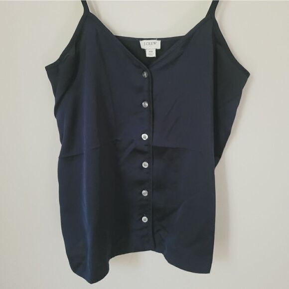 J.Crew Button-Up Cami Top in Navy Size Extra Small - Picture 2 of 7